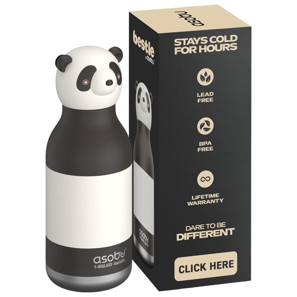 Asobu - Bestie Insulated Water Bottle - Panda - 460 ml