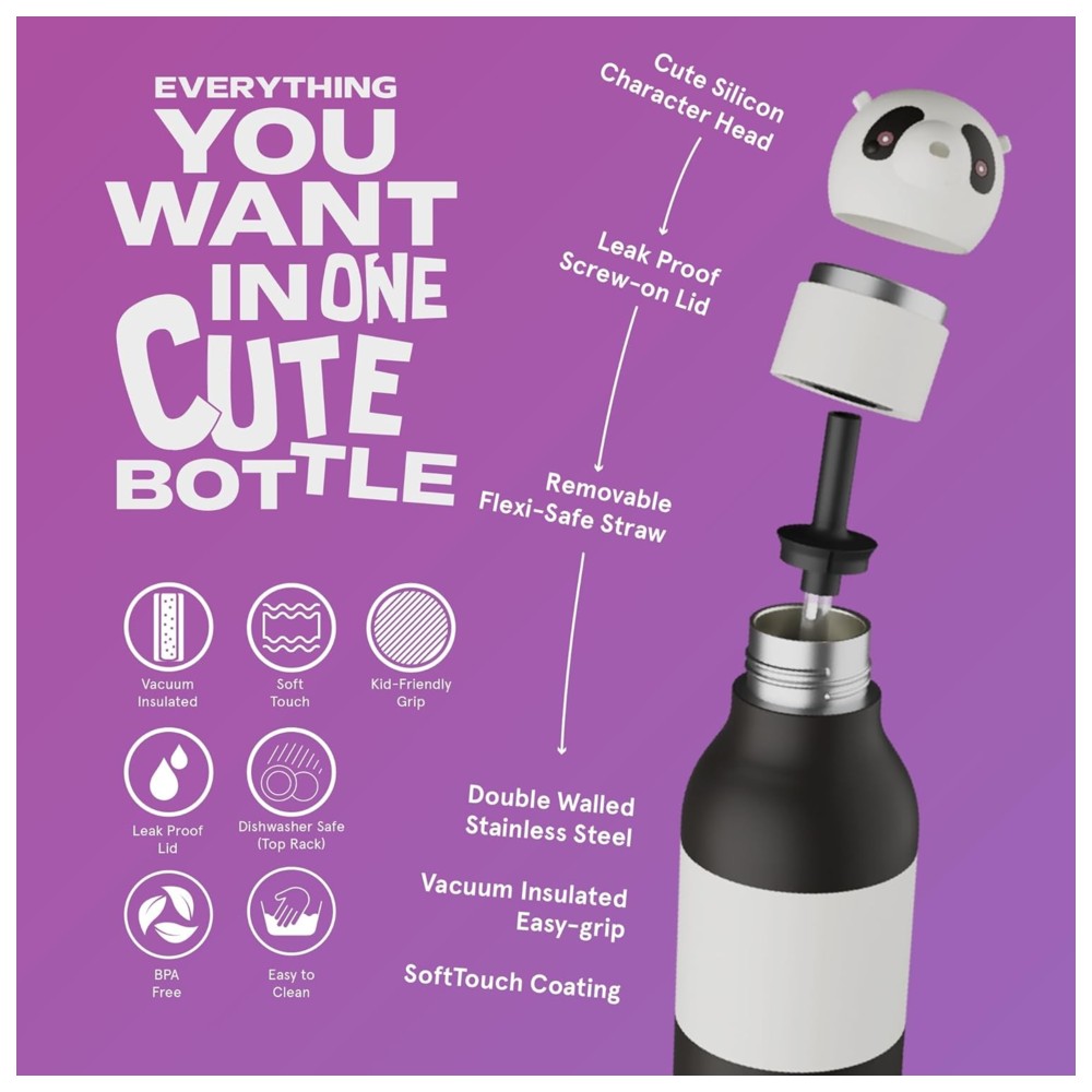 Asobu - Bestie Insulated Water Bottle - Panda - 460 ml