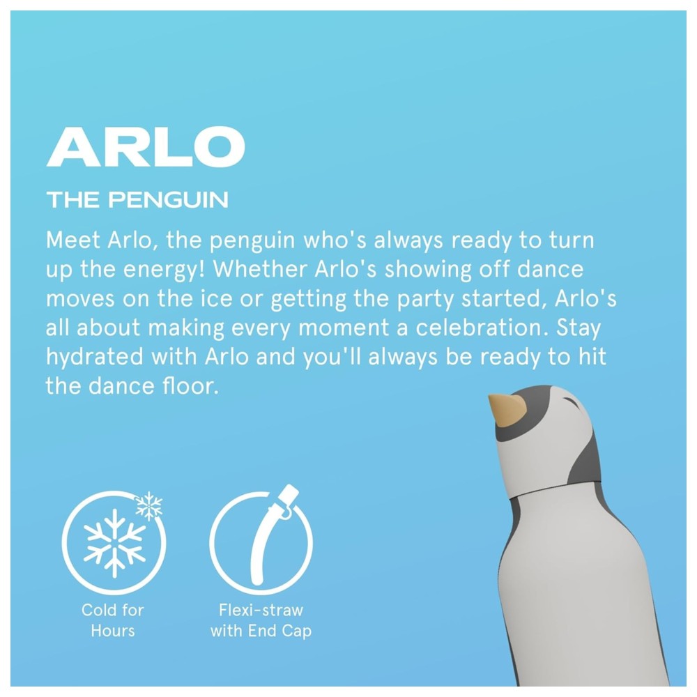 Asobu - Bestie Insulated Water Bottle - Penguin - 460 ml