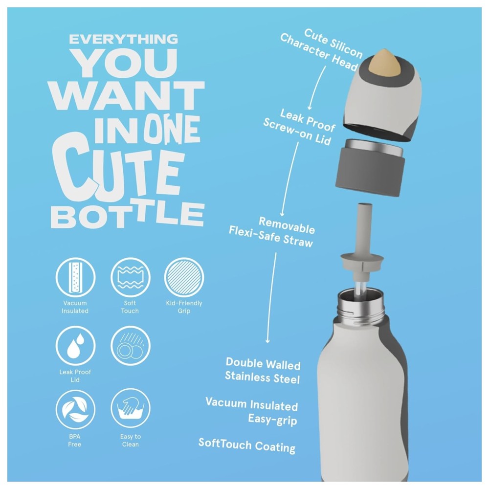 Asobu - Bestie Insulated Water Bottle - Penguin - 460 ml
