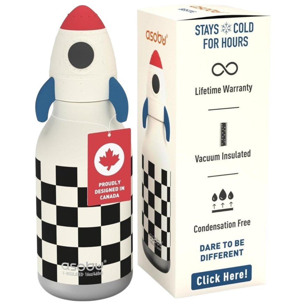 Asobu - Bestie Insulated Water Bottle - Rocket - 460 ml