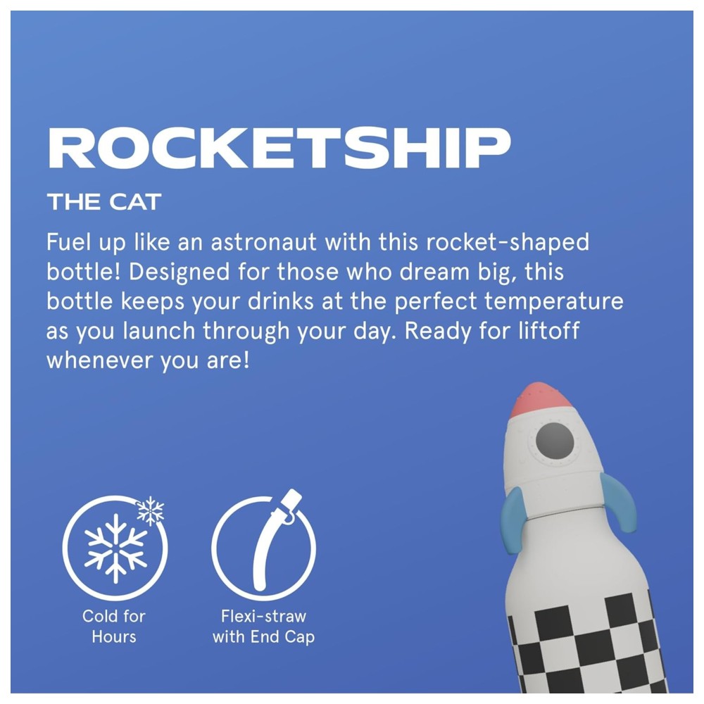 Asobu - Bestie Insulated Water Bottle - Rocket - 460 ml