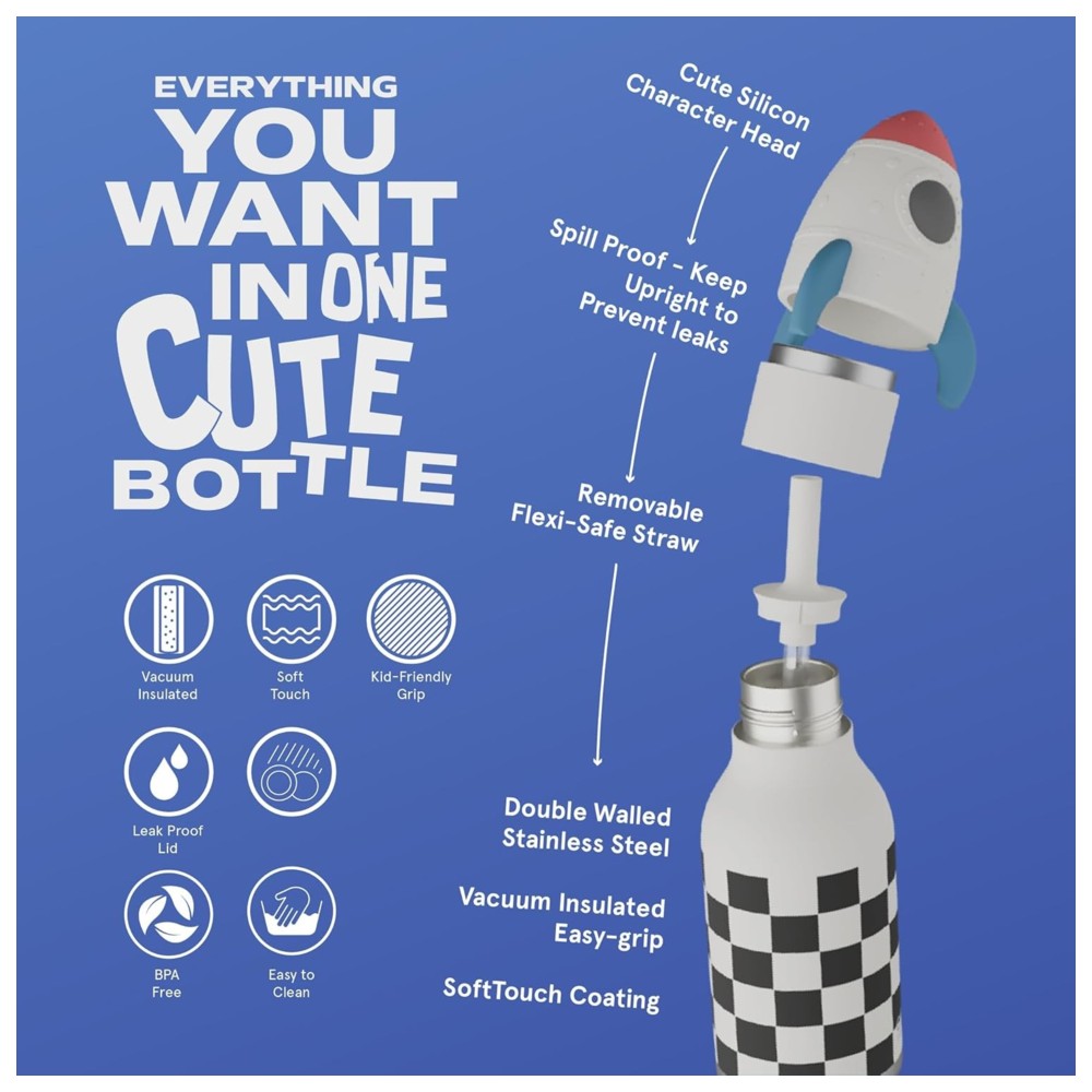 Asobu - Bestie Insulated Water Bottle - Rocket - 460 ml