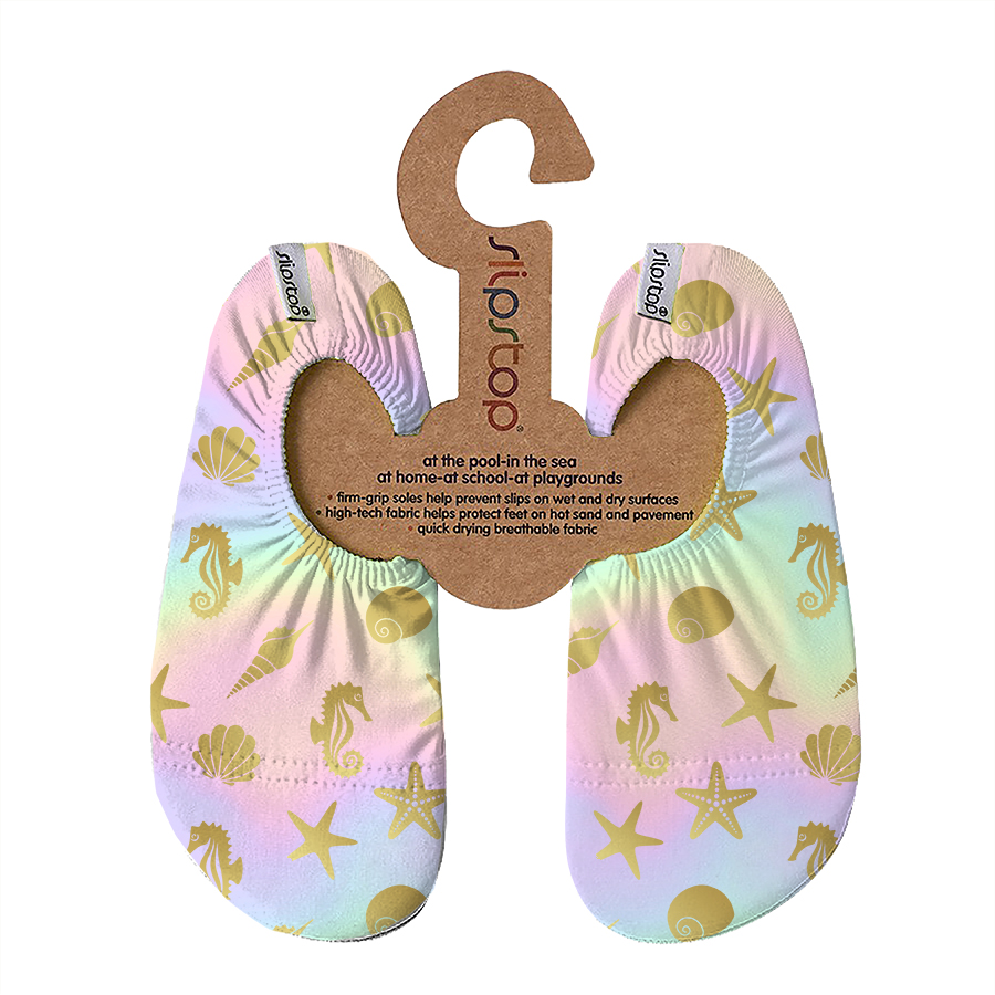 Slipstop Girl's Golden Junior Soft Swim Shoes - Multicolor