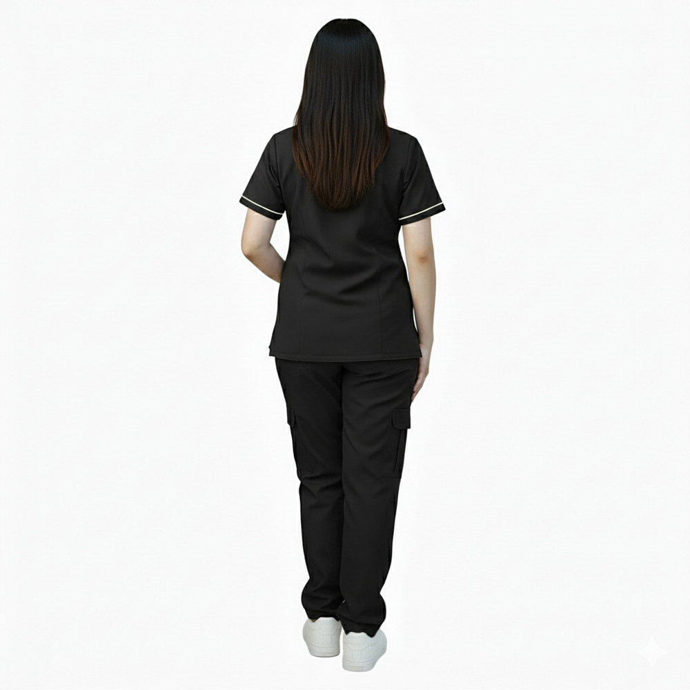 Veronica 2pc-Set - Women's Scrub Uniform With Neck Piping