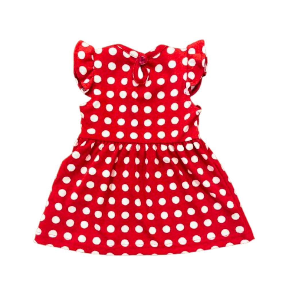 Veronica Ruffle Sleeve Dress Polka Dot - Red