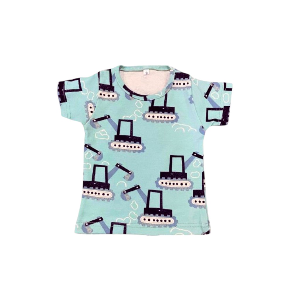 Veronica Pyjama Set Crane Print 2 Pcs - Light Blue