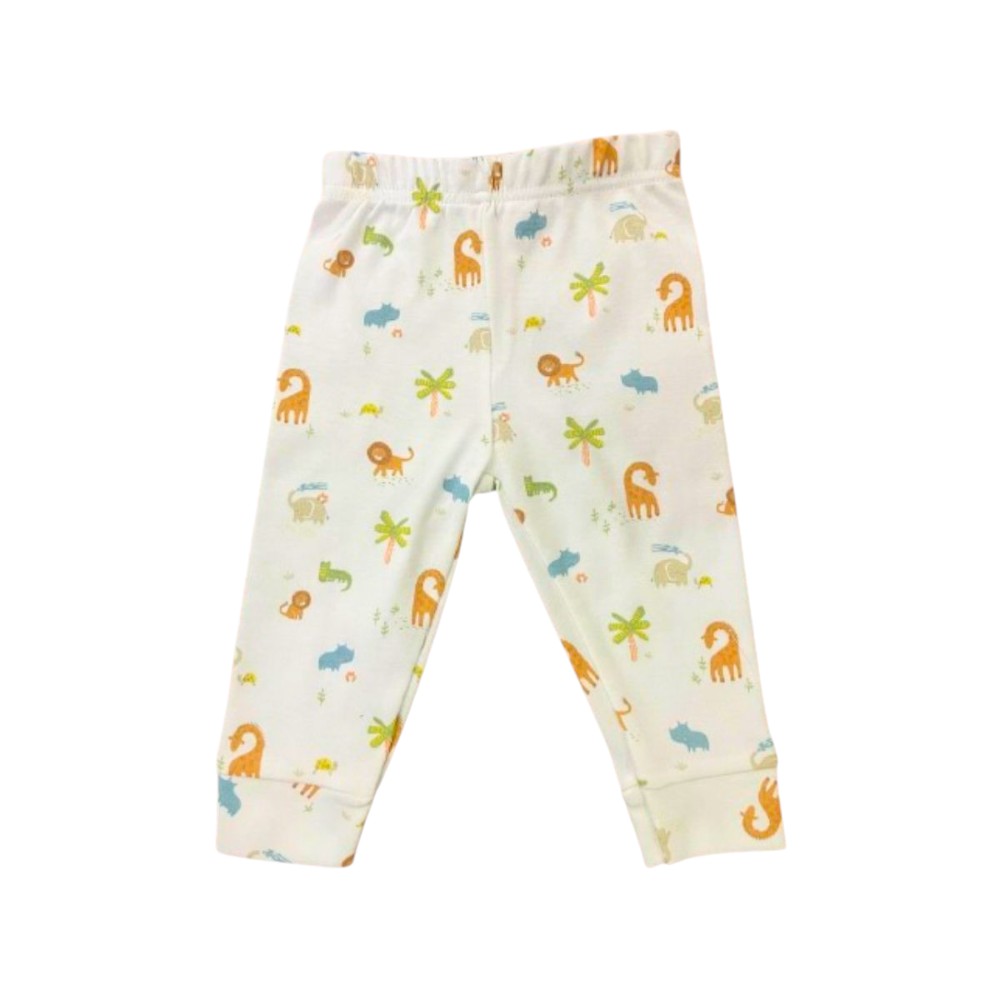 Veronica Pyjama Set Dinosaur & Lion Print White/Multi 2 Pcs