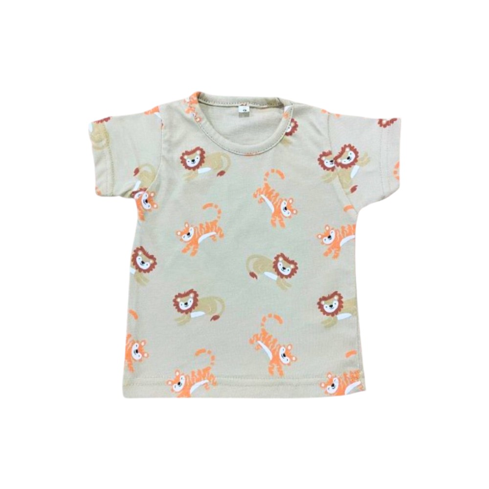 Veronica Pyjama Set Tiger Print 2 Pcs - Grey