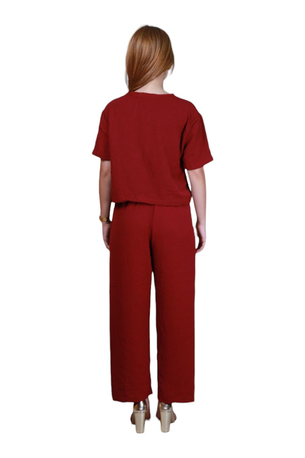 Veronica - Elegant Comfortable Co-Ord Set - Red