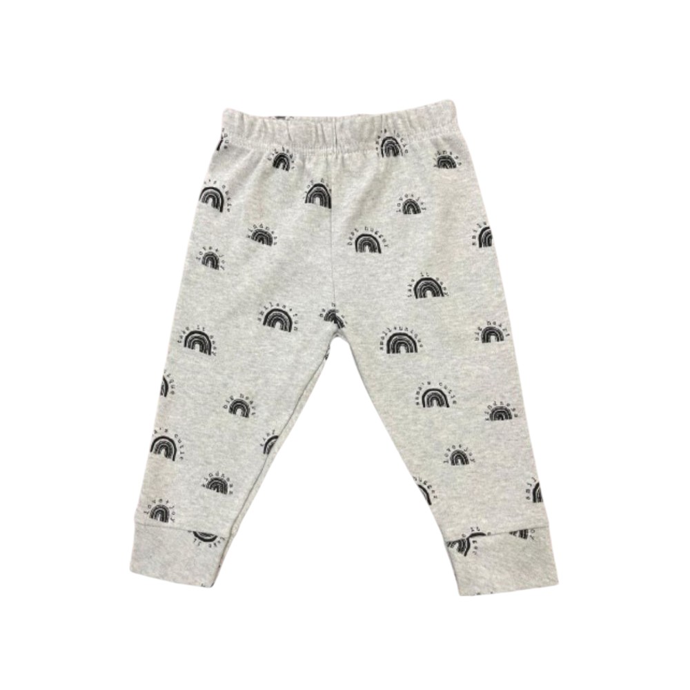Veronica Pyjama Set Rainbow Print Grey 2 Pcs - Grey
