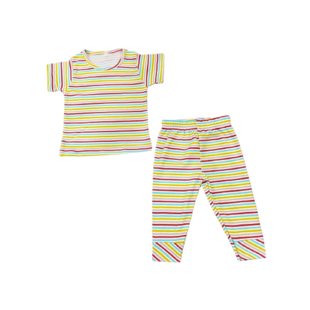Veronica Pyjama Set Striped 2 Pcs - Multicolor