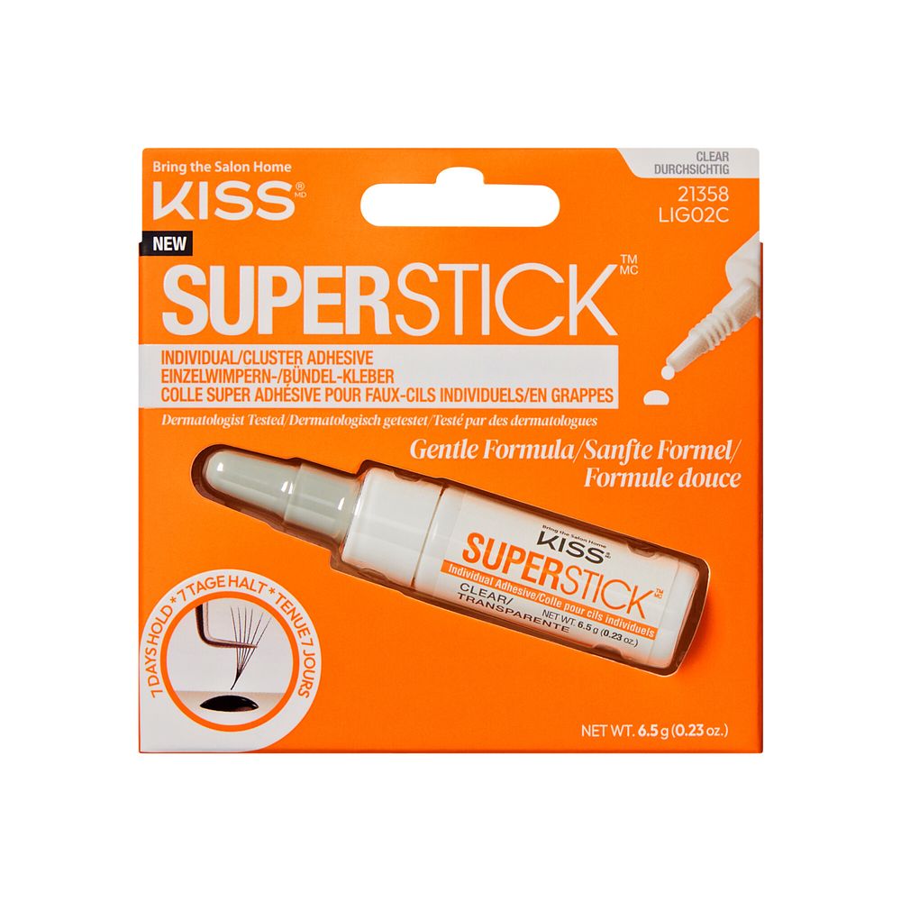 Kiss Superstick Individual & Cluster Lash Adhesive - Clear - 6.5 gm
