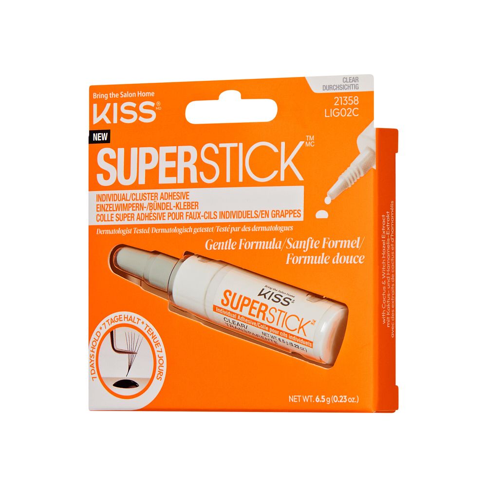 Kiss Superstick Individual & Cluster Lash Adhesive - Clear - 6.5 gm