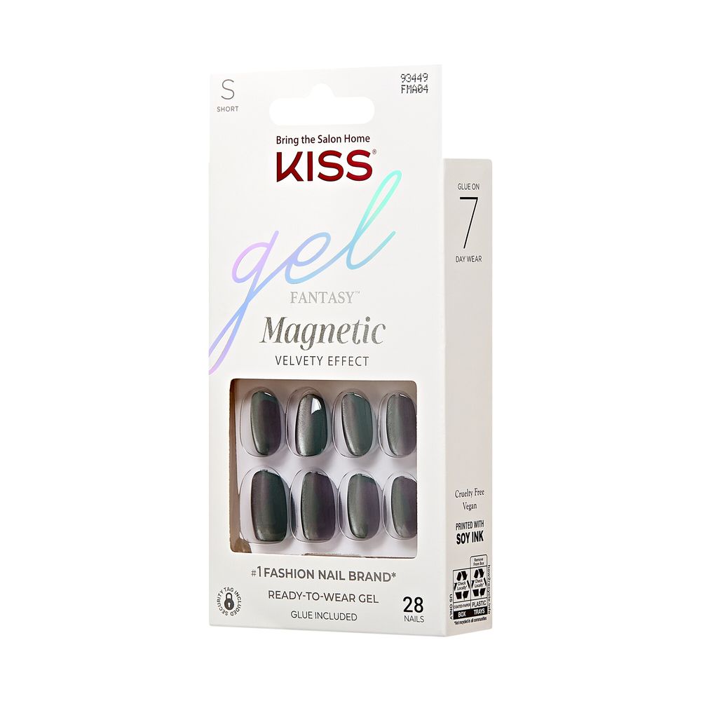 Kiss Gel Fantasy Magnetic Press-On Nails - Short - 28 Pcs