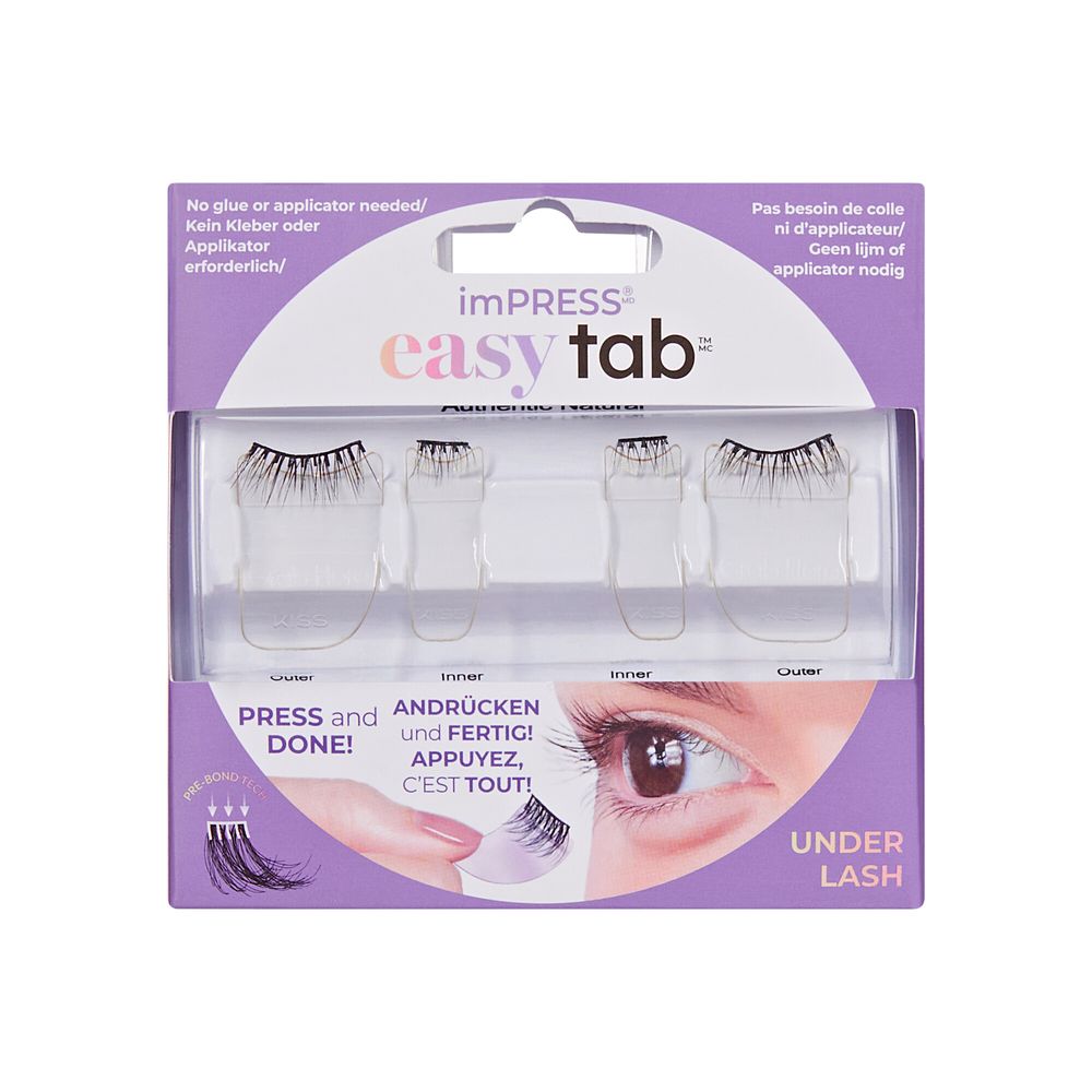 Kiss - Impress Press-On Falsies Easy Tab Lashes - Authentic Natural