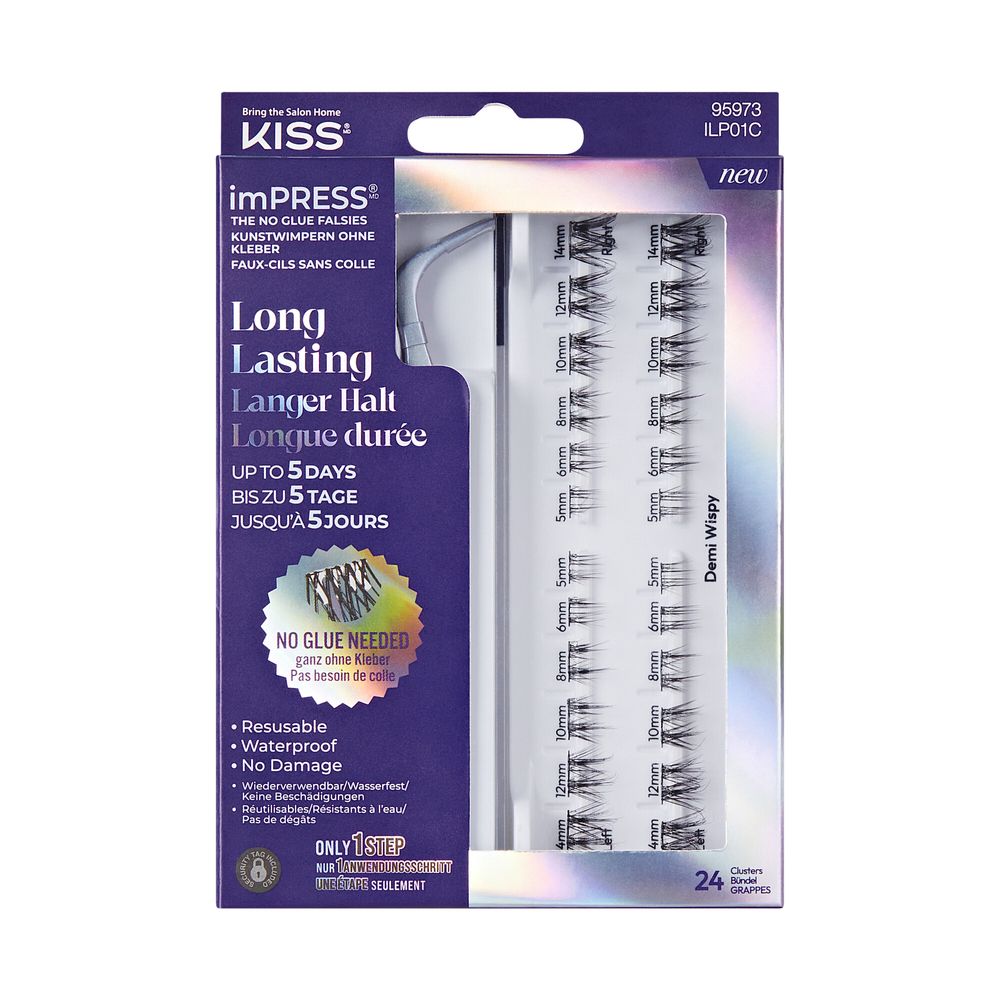 Kiss - Impress Press-On Long Lasting Lashes - Demi Wispy - 24 Pc Set