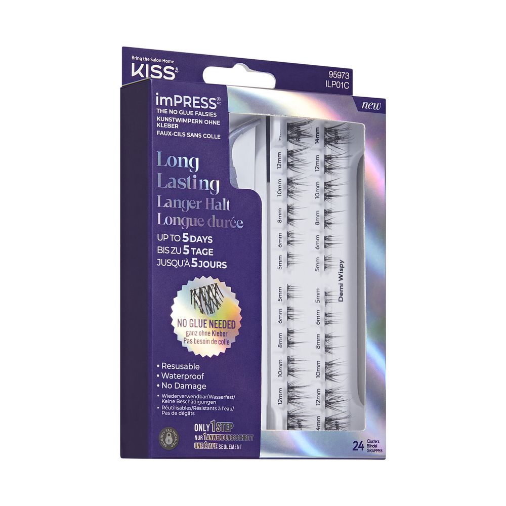 Kiss - Impress Press-On Long Lasting Lashes - Demi Wispy - 24 Pc Set