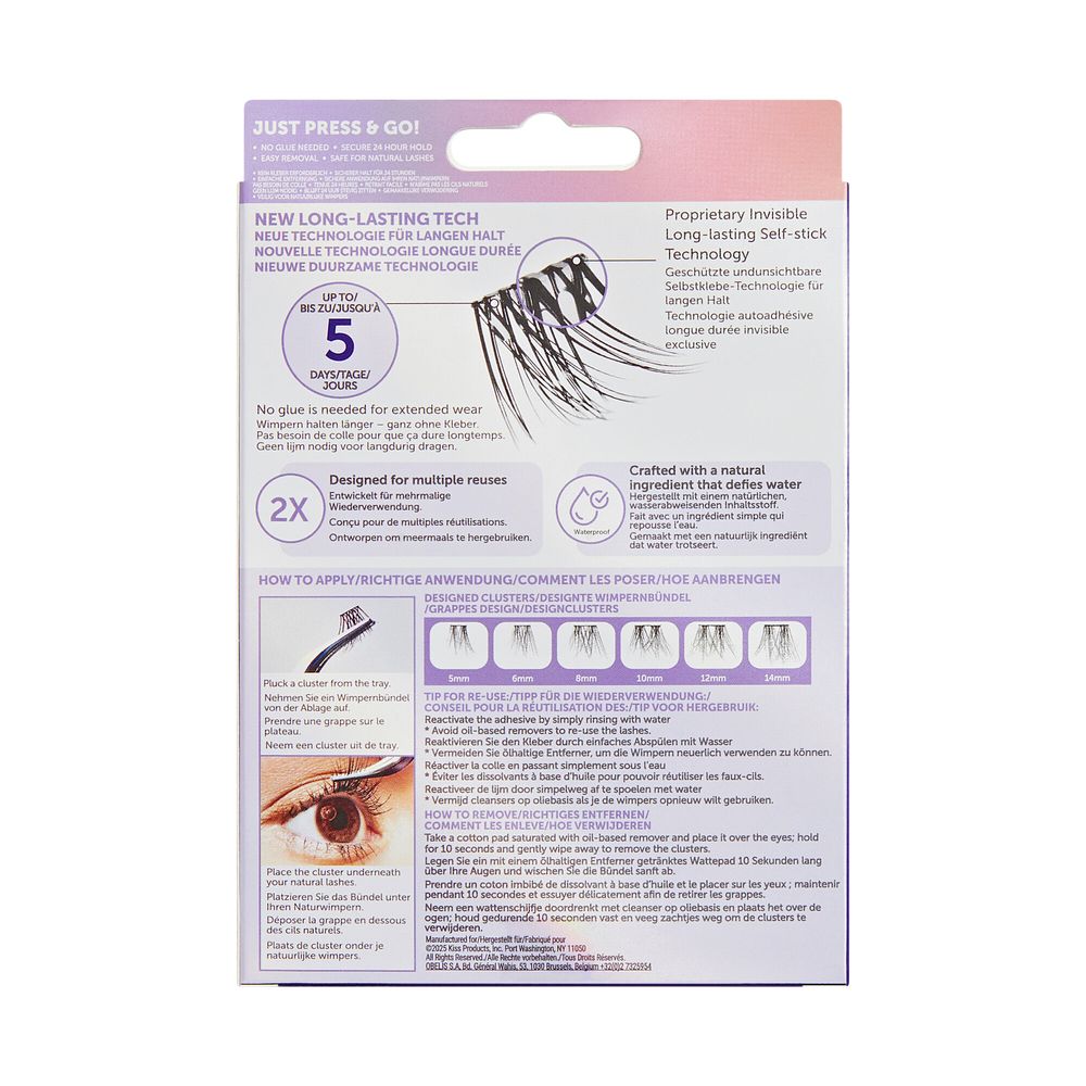 Kiss - Impress Press-On Long Lasting Lashes - Demi Wispy - 24 Pc Set