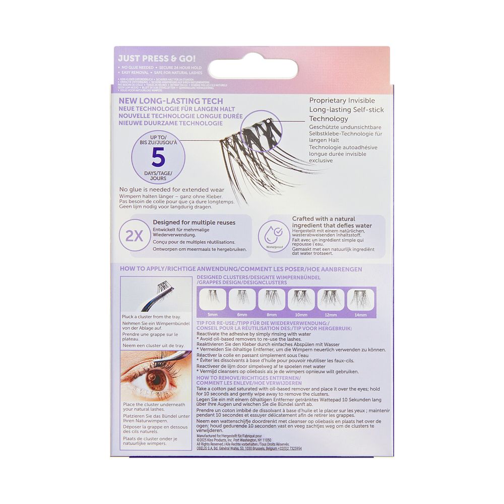 Kiss - Impress Press-On Long Lasting Lashes - Demi Edgy - 24 Pc Set