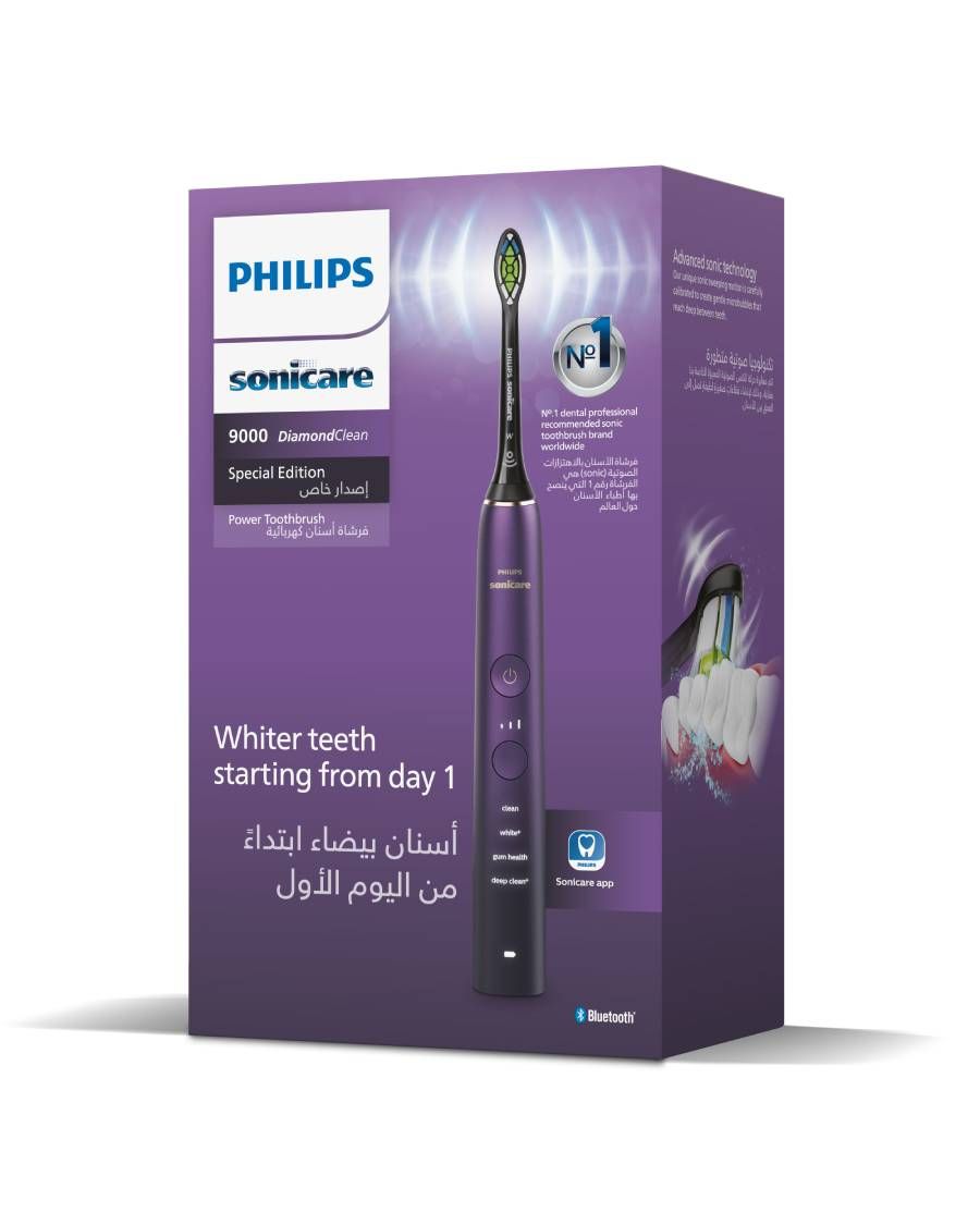 فيليبس - فرشاة أسنان سونيكير 9000 سيريز - بنفسجي - Hx9911/95