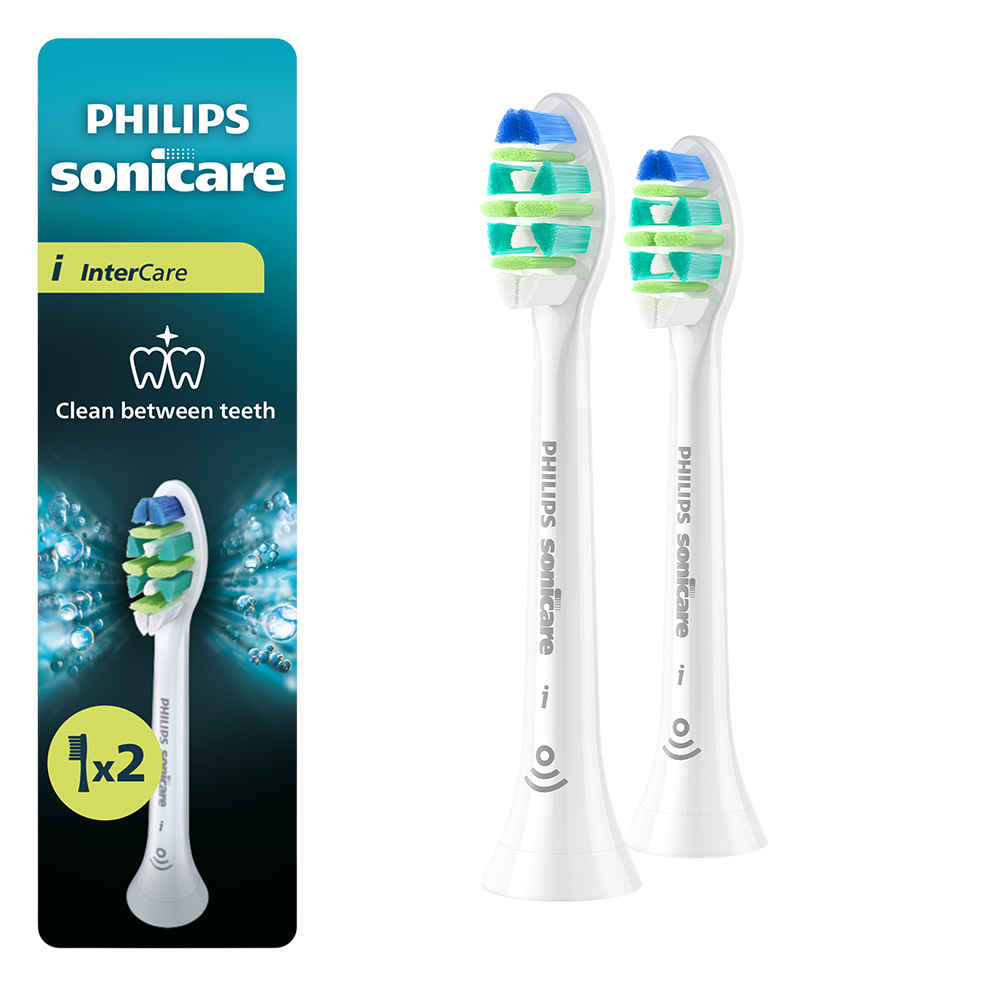 Philips Sonicare - InterCare Replacement Toothbrush Heads - Medium Soft - White - Pack of 2