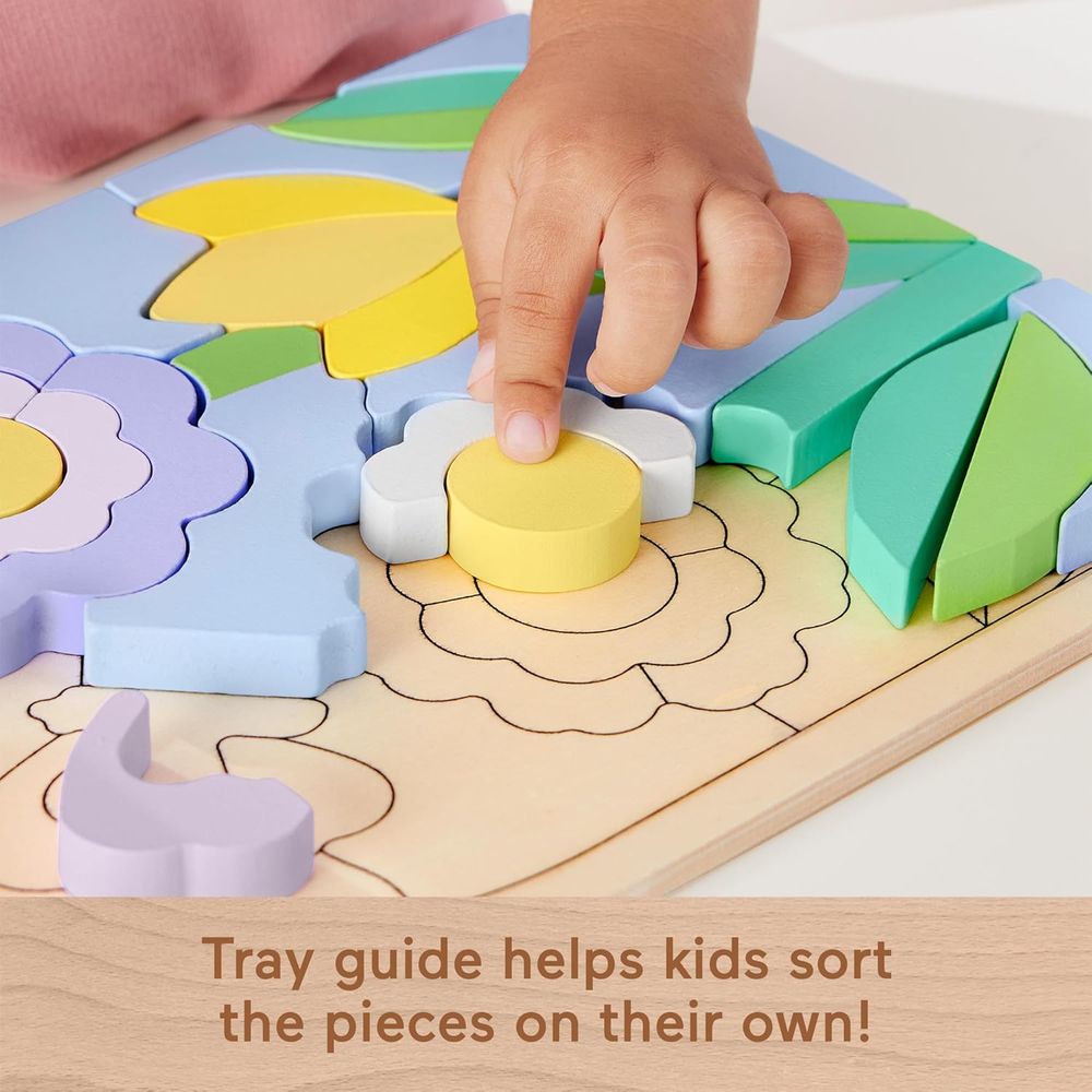 Fisher-Price Wood Flower Puzzle Blocks