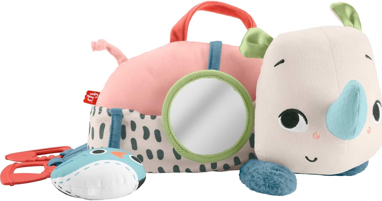 Fisher-Price Tummy Time Roaming Rhino Plush Toy