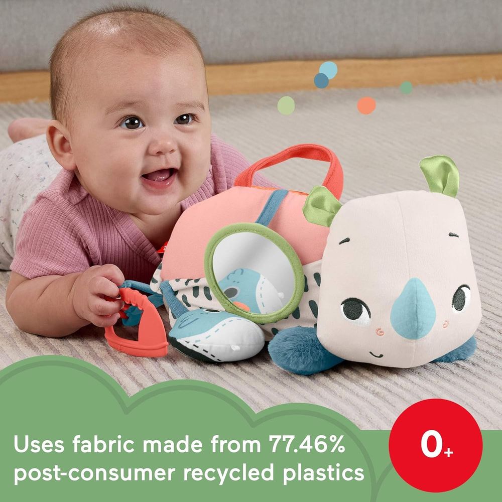 Fisher-Price Tummy Time Roaming Rhino Plush Toy