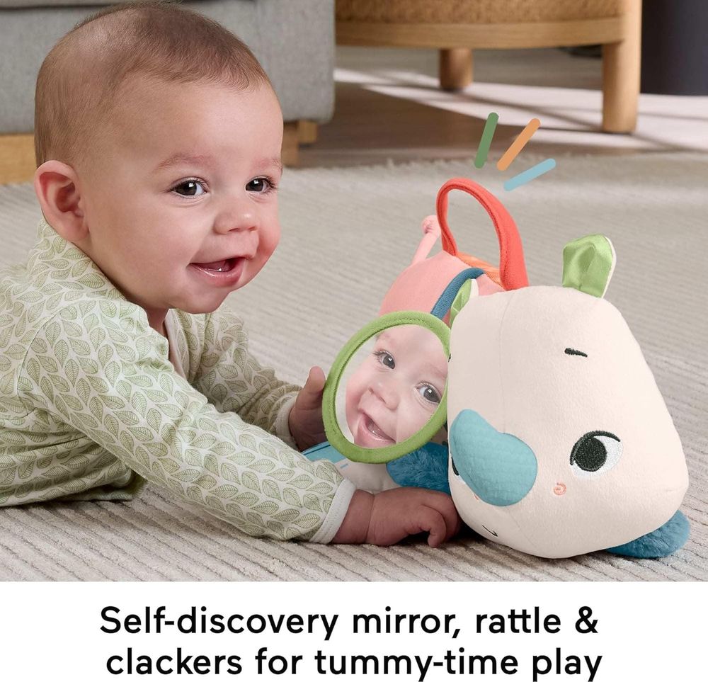Fisher-Price Tummy Time Roaming Rhino Plush Toy