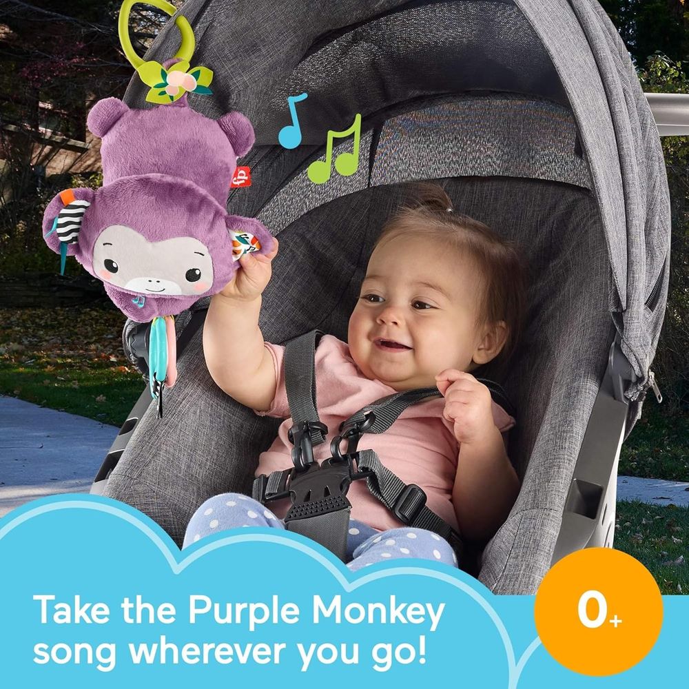 Fisher-Price Sing And Go Purple Monkey Hanging