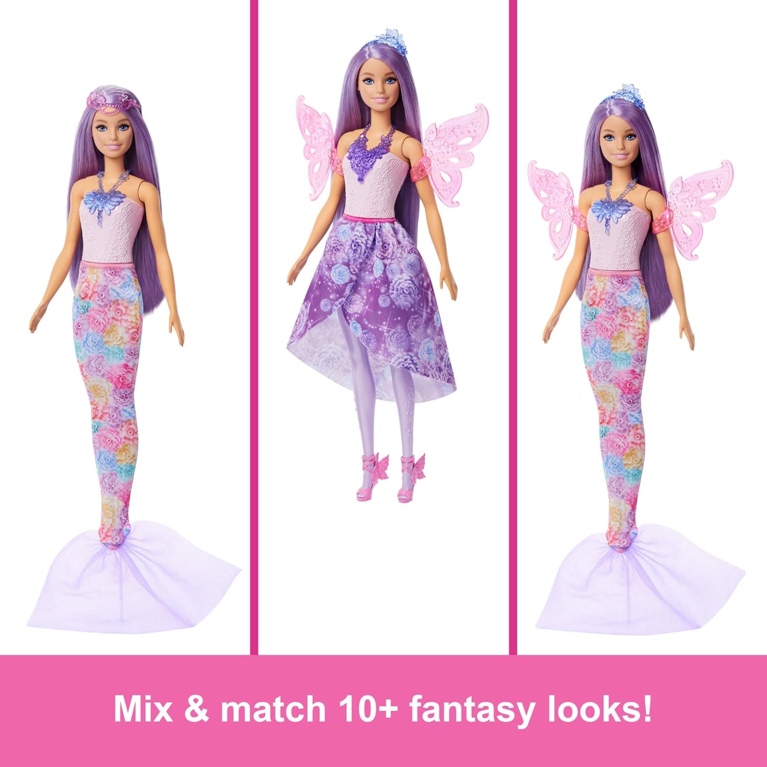 Barbie - Dreamtopia Dress-Up Doll Playset - 8 Pcs