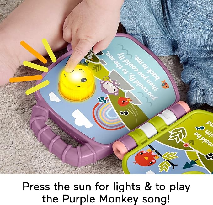 Fisher-Price Purple Monkey Musical StoryBook