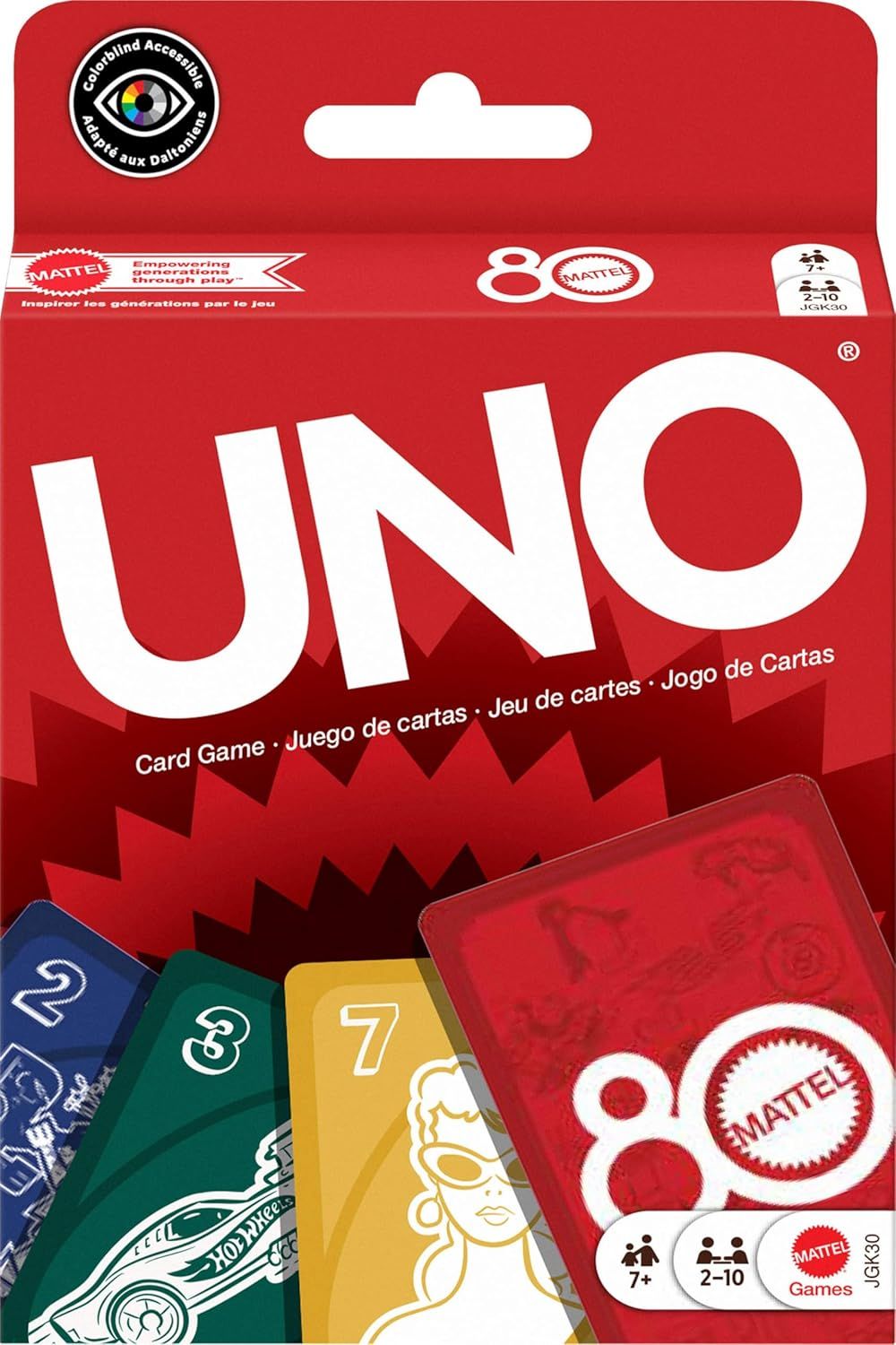 Uno - Mattel 80th Ruby Red Card Game
