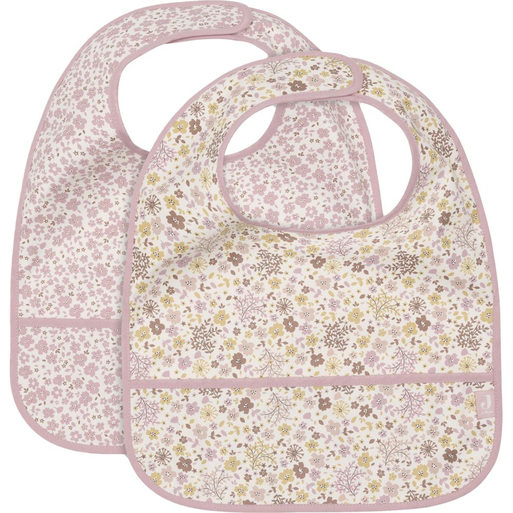Jollein Baby Waterproof Bibs - Flower Fairies - 2 Pc Set