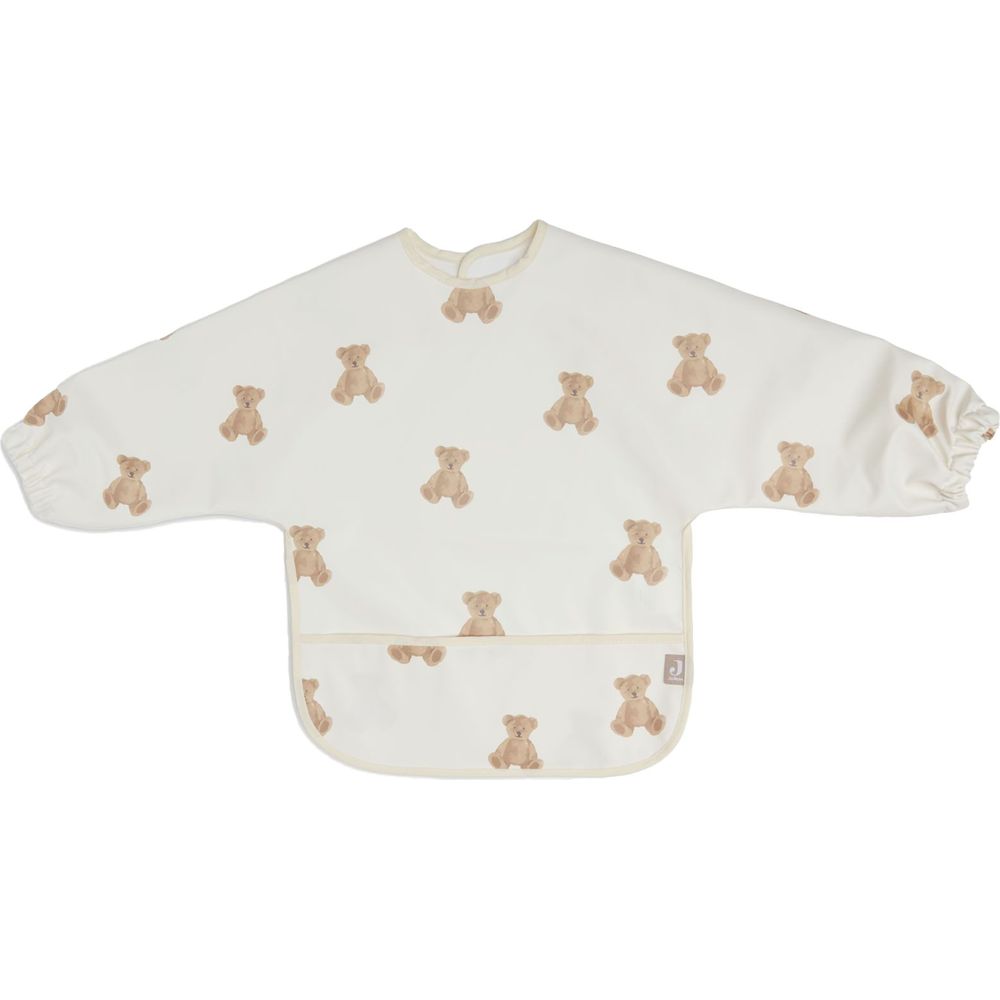 Jollein Baby Waterproof Bib With Sleeves - Teddy Bear