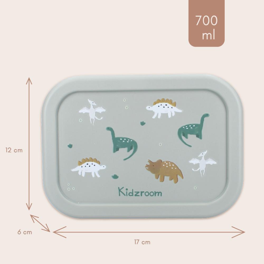 Kidzroom - Kids Lunchbox With 3 Compartments - Small Talk - Green