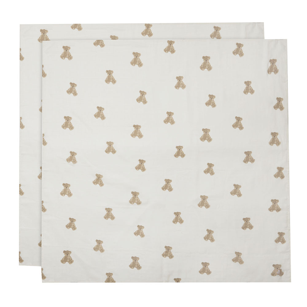 Jollein Swaddle Muslin - Teddy - 2 Pc Set