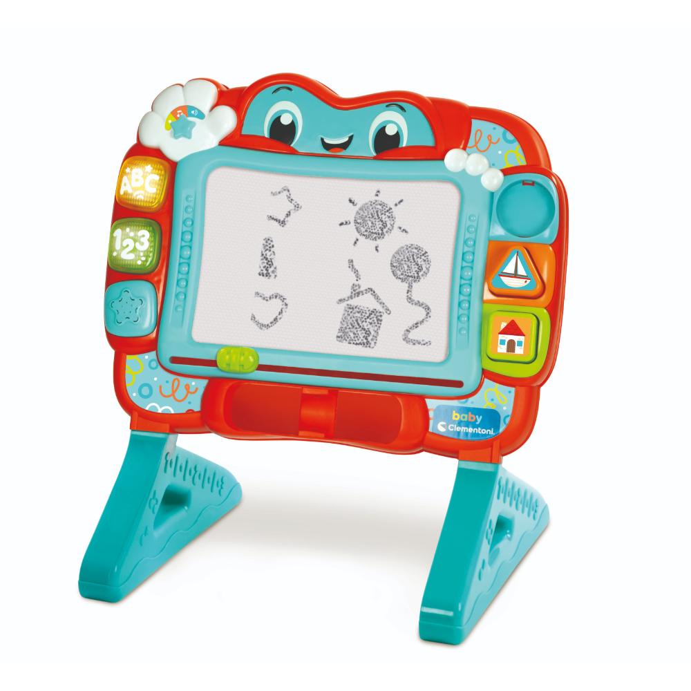 Clementoni - Baby Draw And Learn Interactive Easel - Blue/Red