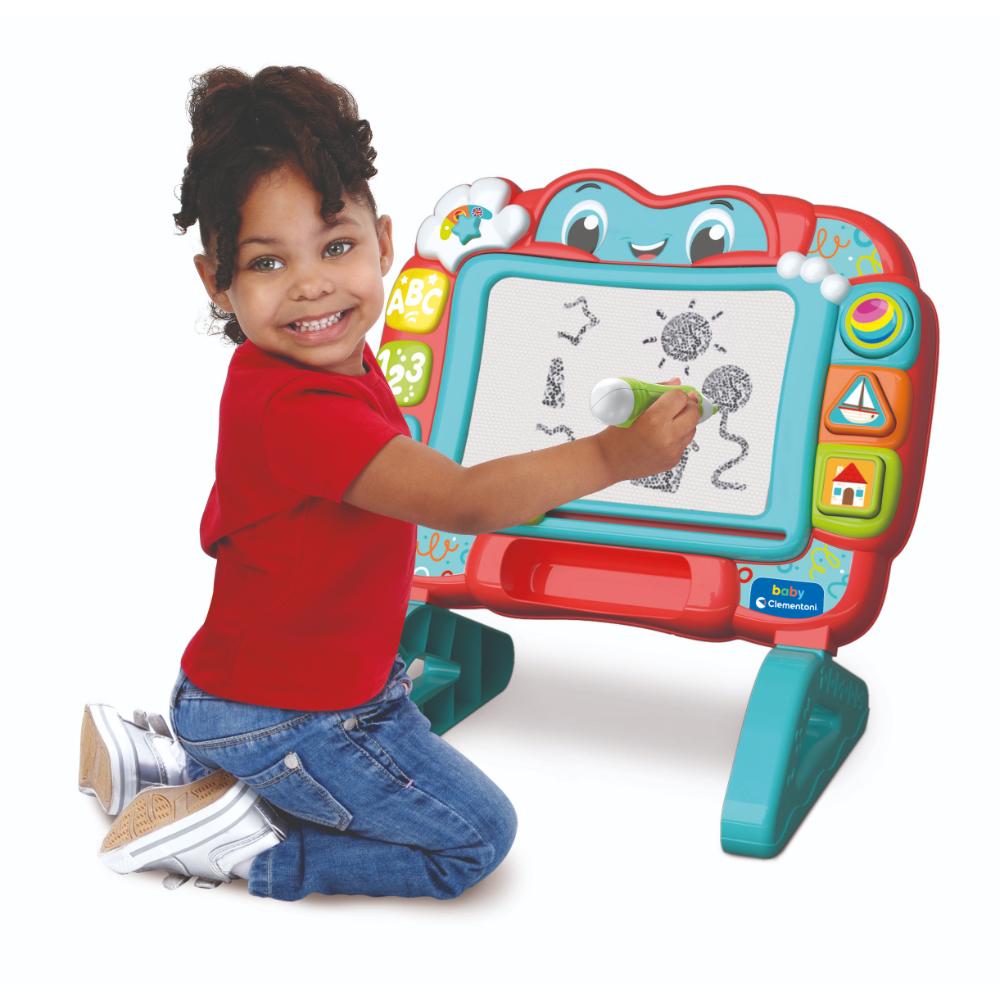 Clementoni - Baby Draw And Learn Interactive Easel - Blue/Red