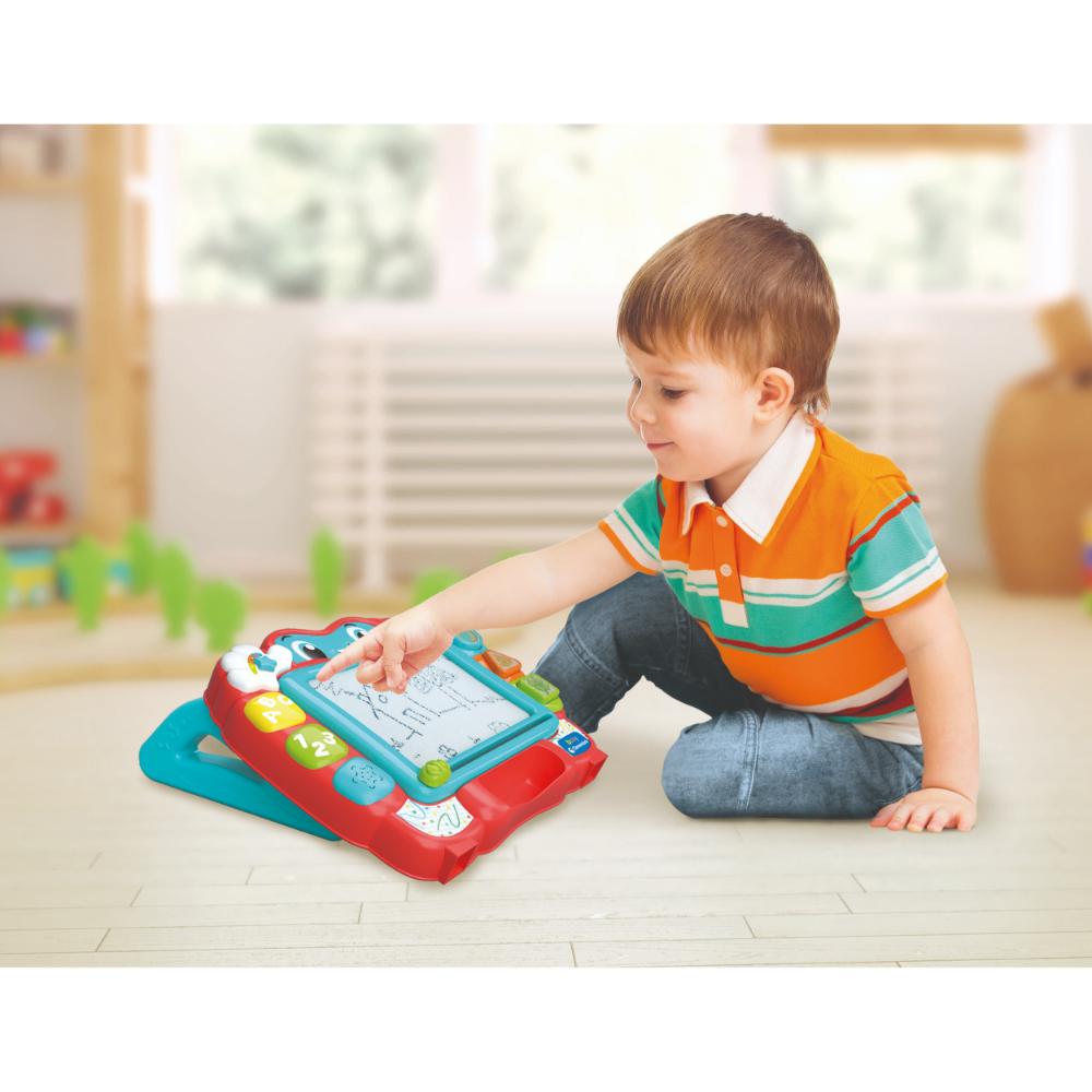 Clementoni - Baby Draw And Learn Interactive Easel - Blue/Red