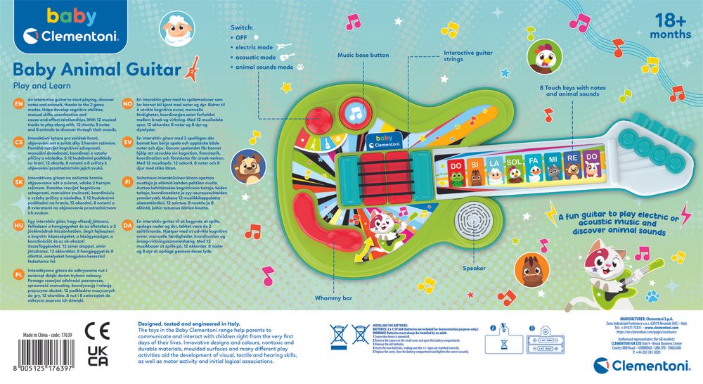 Clementoni - Interactive Baby Guitar