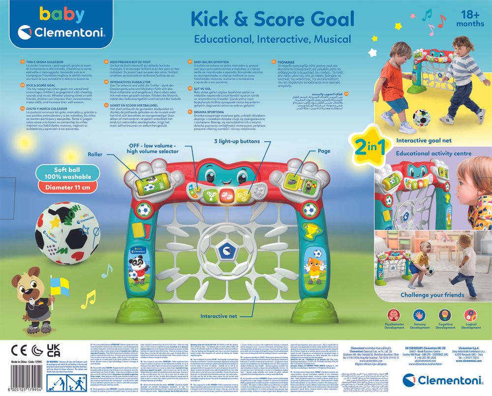 Clementoni - Kick & Score Goal Interactive Football Toy