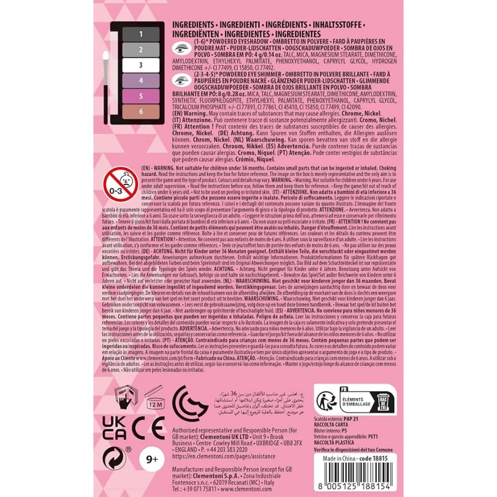 Clementoni - Crazy Chic Eyeshadow Palette - Party Queen