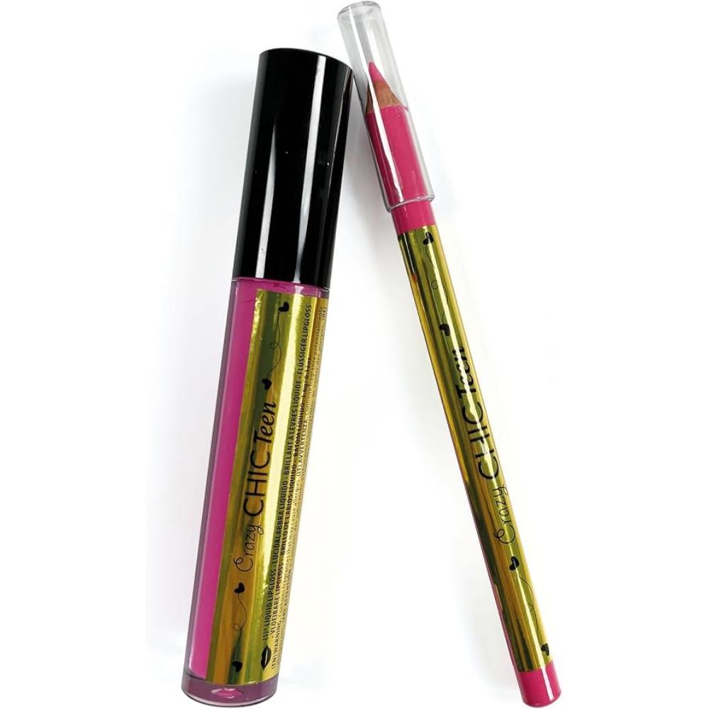 Clementoni - Crazy Chic Lip Gloss + Lip Liner - Pink Power