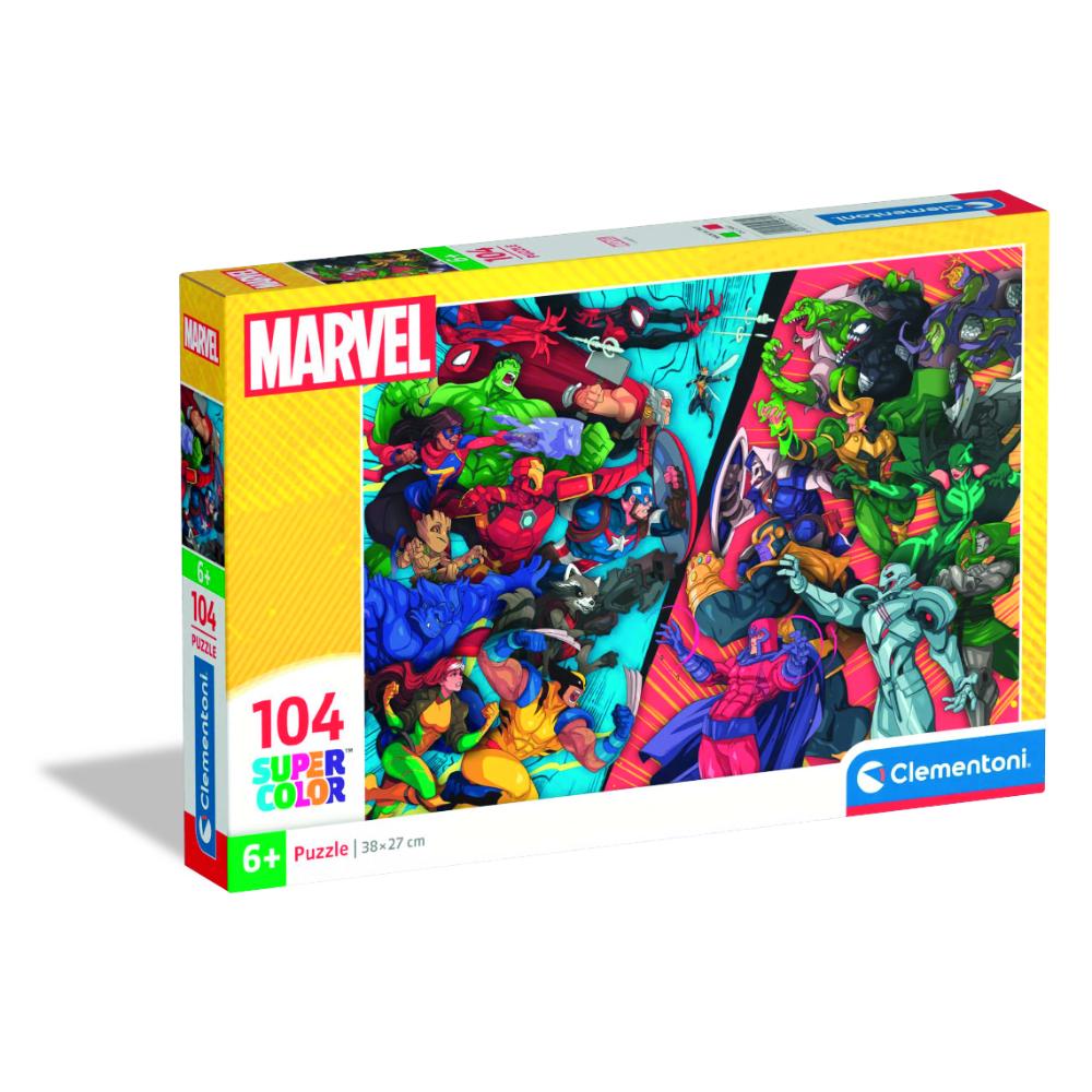 Clementoni - Marvel Heroes Vs Villains Jigsaw Puzzle - 104pcs