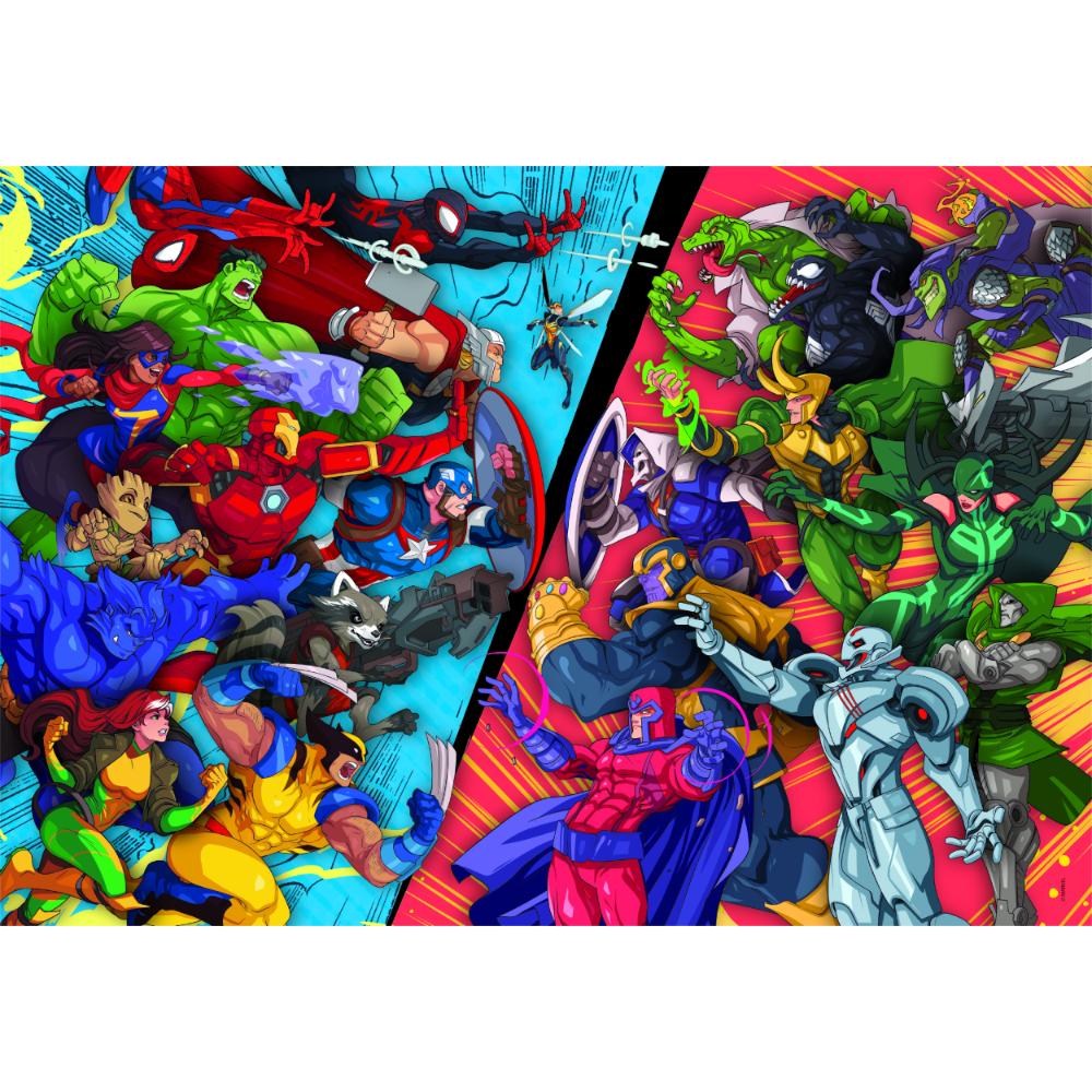 Clementoni - Marvel Heroes Vs Villains Jigsaw Puzzle - 104pcs
