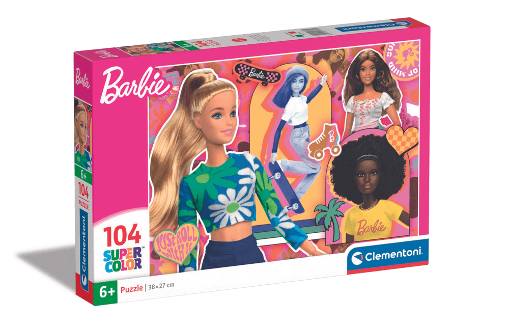 Clementoni - Sporty Barbie Super Color Jigsaw Puzzle - 104 Pcs
