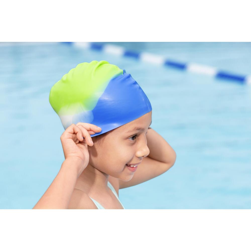 Bestway - Hydro-Swim Lil Color Wave Swim Cap - Color May Vary