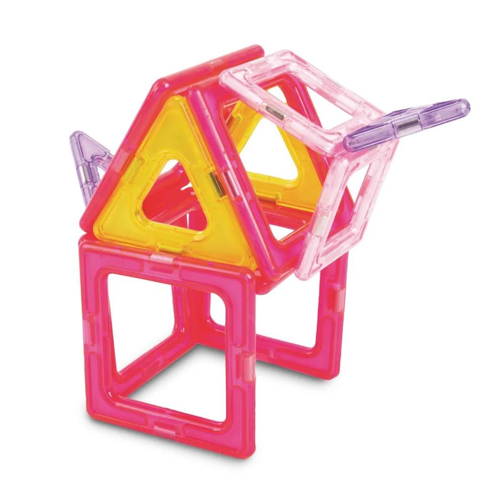 ADDO - Magnetic Tiles Pastel Starter Building Blocks Set - Pink - 18 Pcs